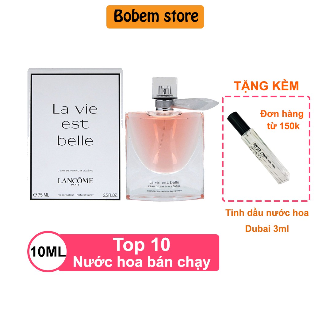 Tinh dầu nước hoa nữ Lancôme La Vie Lưu hương từ 1 - 2 ngày dùng làm mỹ phẩm, xông phòng, khử mùi hàng cao cấp