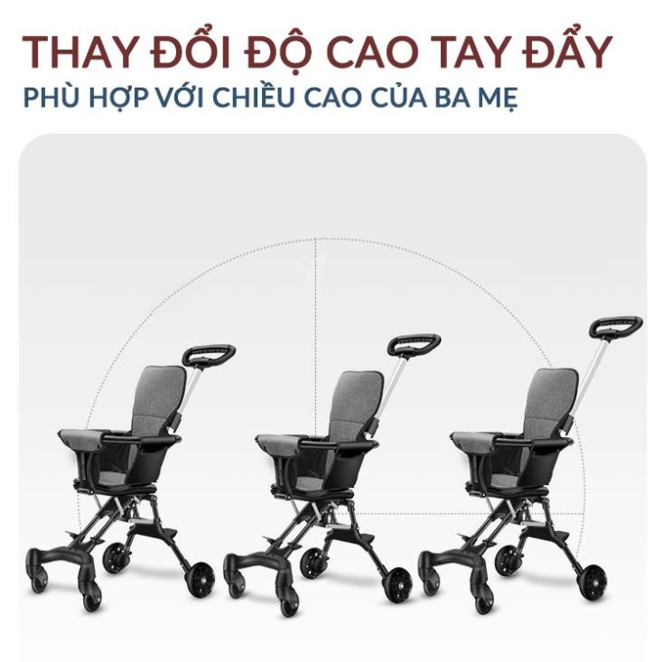 Xe đẩy cho bé, Xe đẩy gấp gọn em bé đi du lịch siêu gọn nhẹ