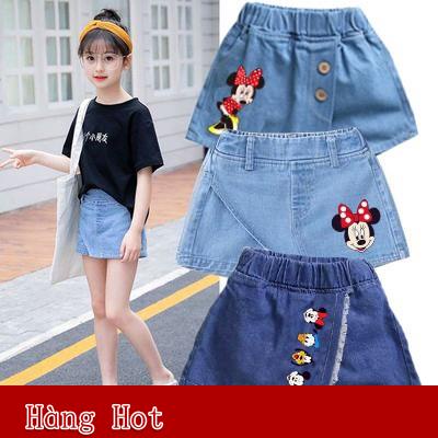 (Giảm Mạnh) Quần Short Jean Giả Váy Cho Bé Gái Từ 2-8T