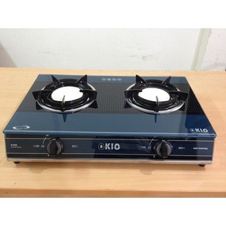 Bếp gas đôi kính hồng ngoại OKIO mặt điếu to 12cm