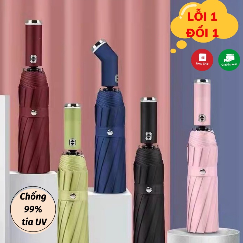 Dù Che Mưa Che Nắng Chống Tia UV Nhỏ Gọn Hiện Đại Đèn Led Akio