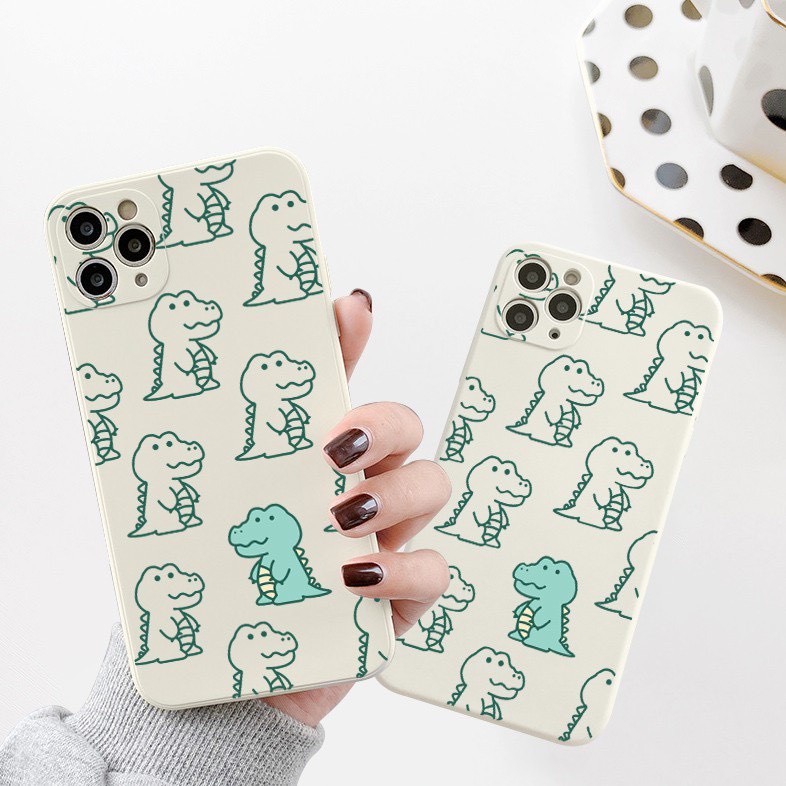 Ốp lưng BVC cạnh vuông giả 14 khủng long 5 6 5s/6/6plus/6s/6splus/7/7plus/8/8plus/x/xr/xs/11/12/pro/promax/13/14Promax