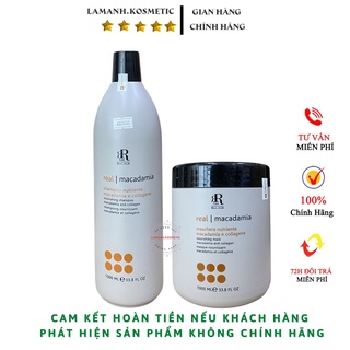 Combo Cặp dầu gội + kem hấp ủ kiềm dầu phục hồi tái tạo sợi tóc hương nước hoa Macadamia star 1000*2