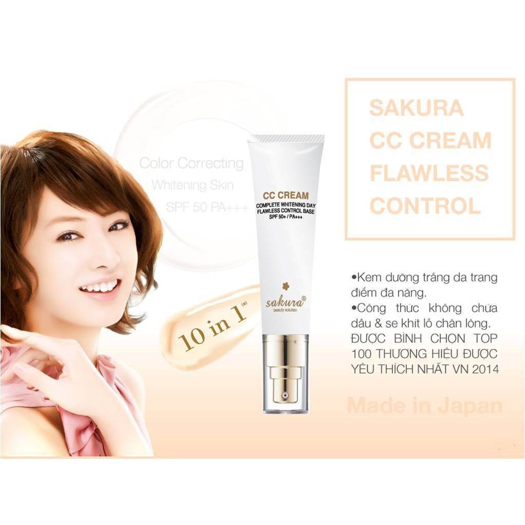 [CHÍNH HÃNG] Kem trang điểm chống nắng Sakura CC Cream