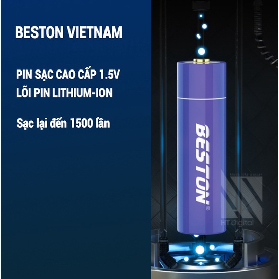 Pin Sạc 1.5V 2800mWh Beston Lithium-ion Sạc Pin M7011 Tự ngắt Có đèn báo đầy cho Micro karaoke