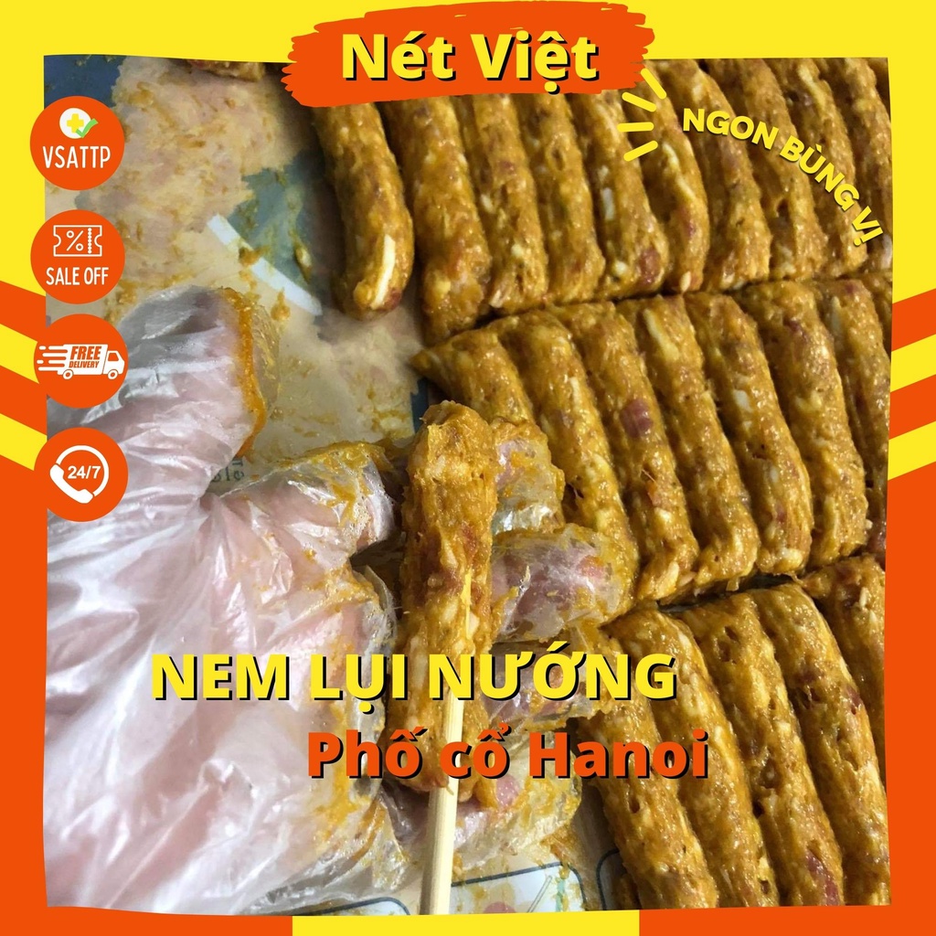 Nem Lụi Phố Cổ, Cuốn Gỏi Thơm Ngon Tròn Vị Hộp 24 Que