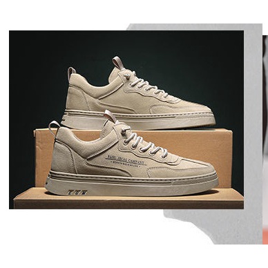 Giày Thể Thao Nam Da Lì Đế 3,5cm JBCAS102 Dáng Trẻ Trung