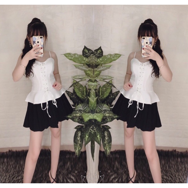 Áo Đan Dây Peplum Cao Cấp