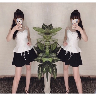Áo đan dây peplum cao cấp