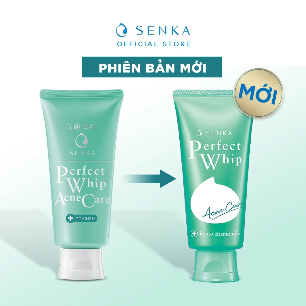 Sữa rửa mặt dành cho da mụn Senka perfect whip acne care 100g