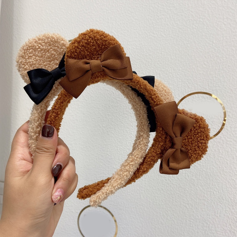 Flgo Băng Đô Cài Tóc Hình Tai Gấu Dễ Thương