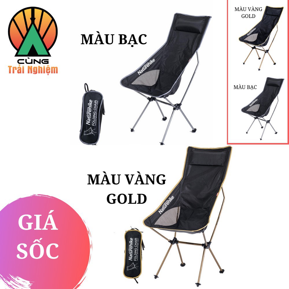 Ghế Dã Ngoại Câu Cá Du Lịch Picnic Gấp Gọn Cầm tay Siêu Nhẹ NatureHike NH17Y010-L