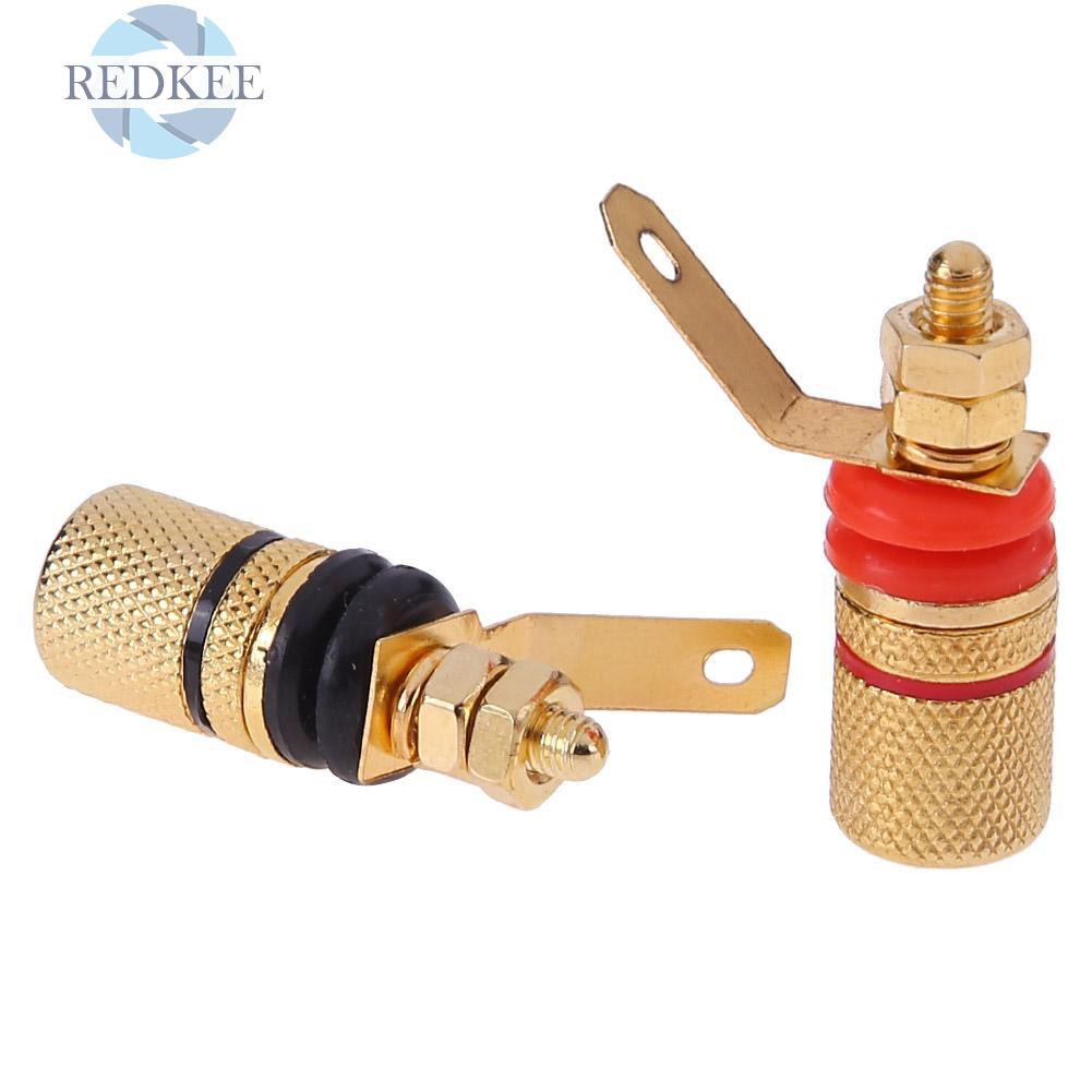 Set 2 Đầu Cắm Loa Mạ Vàng 4mm