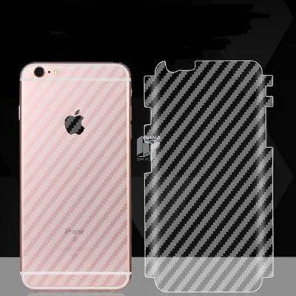 Decal vân carbon 3D Trong nhám cắt dán Full lưng các dòng điện thoại – Máy tính bảng – Ipod .. theo yêu cầu