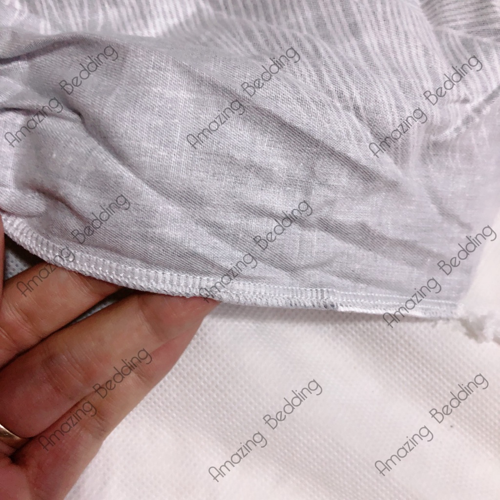 Bộ ga gối Cotton 100% gồm 1 ga chun và 2 vỏ gối đầu.