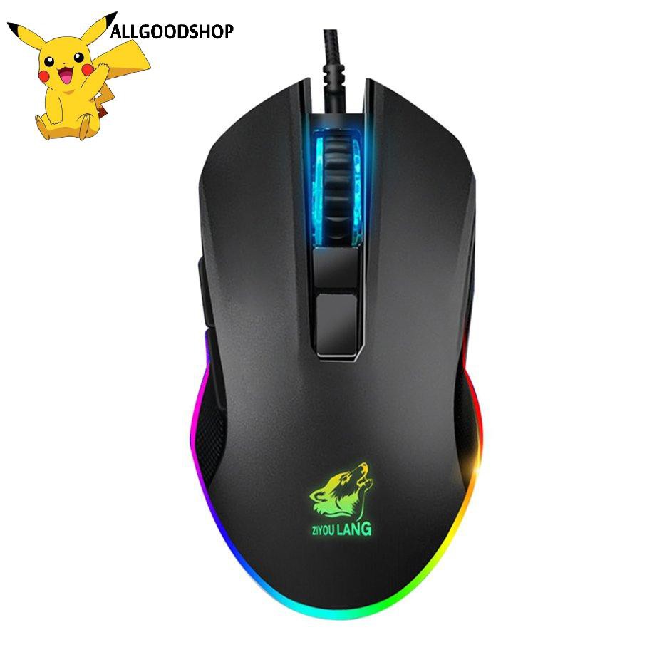 all} Chuột Máy Tính Free Wolf V1 LED RGB Chơi Game Tự Động Đổi Màu Cực Đẹp