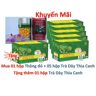 CB 05 hộp Trà Dây Thìa Canh Tâm Lan và 01 hộp Tinh dầu Thông đỏ Tâm Lan tặng thêm 01 hộp Trà Dây Thìa Canh Tâm Lan
