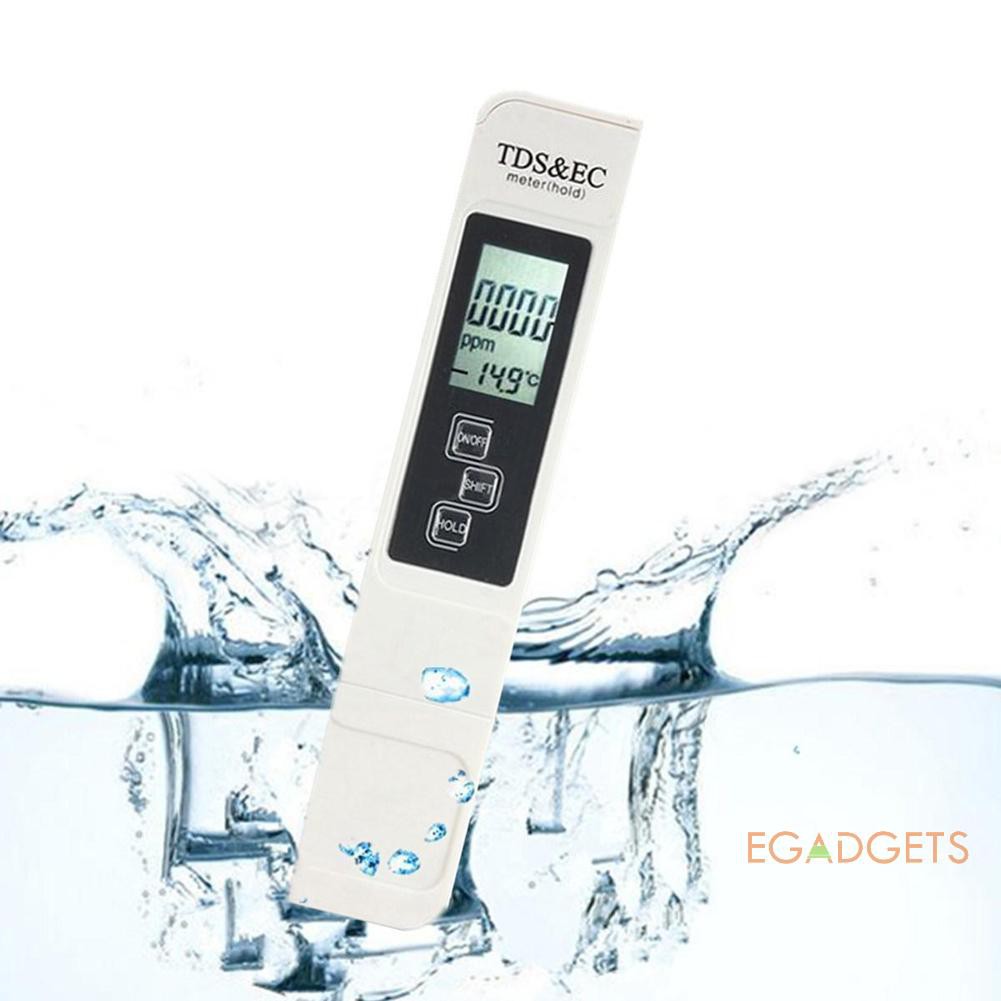 Máy đo chất lượng nước TDS EC PPM có màn hình LCD 3 trong 1