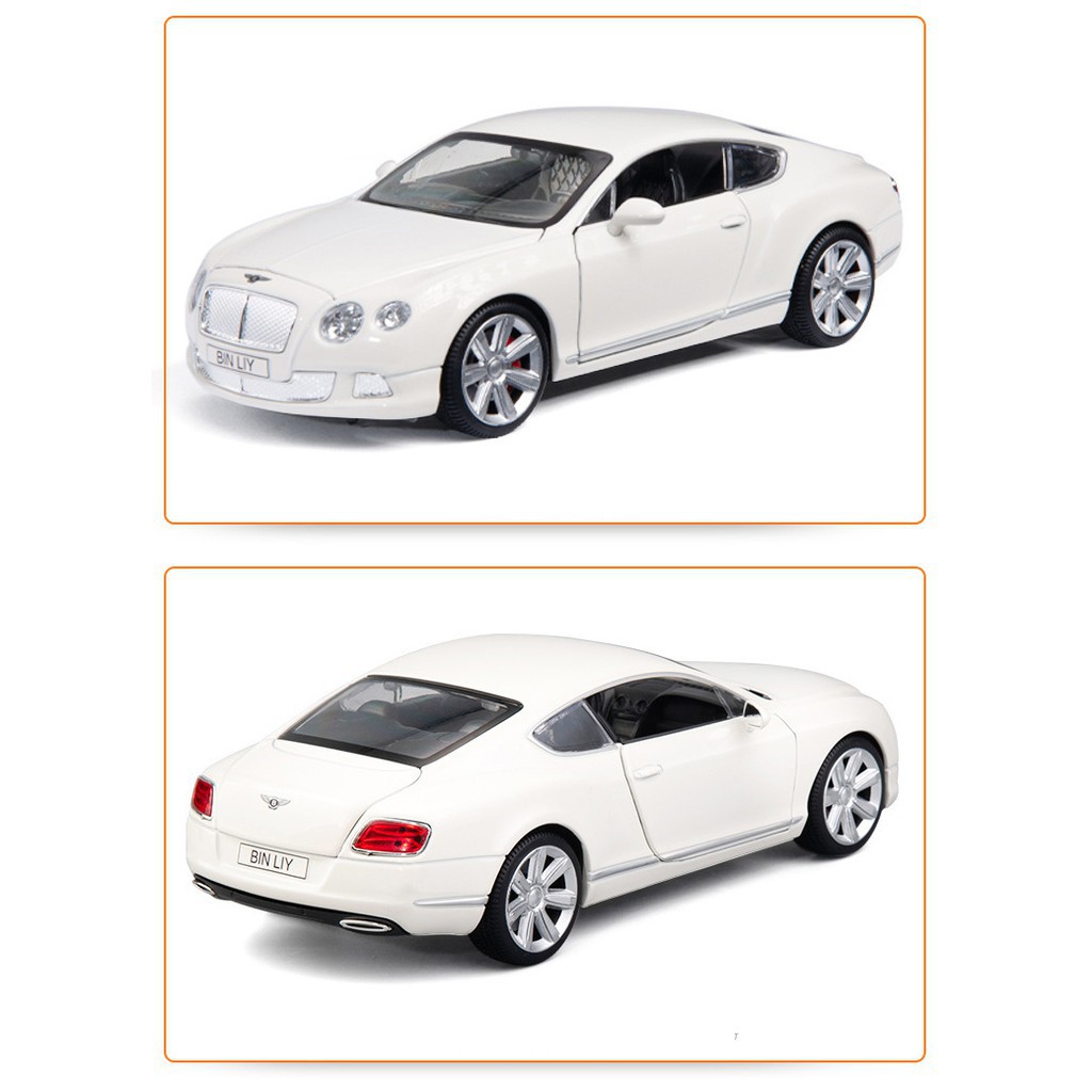 Xe mô hình siêu sang Bentley Continental GT 2 cửa, chất liệu hợp kim, tỉ lệ 1:24