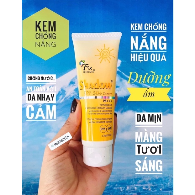 Kem chống nắng cho da dầu FIXDERMA SHADOW SPF 50+ Cream cho da dầu