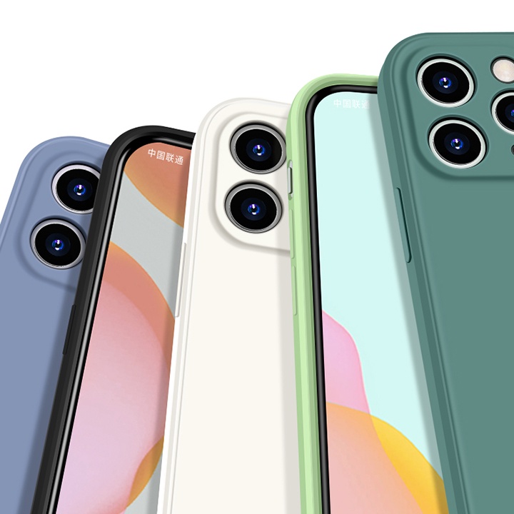 Ốp lưng iPhone CHỐNG BẨN VIỀN VUÔNG - iPhone XS, XS Max, 11 Pro Max, 12 Pro Max -Nhựa dẻo-Có lót nhungThiết kế trẻ Trung