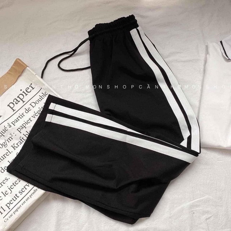 Quần Ống Rộng Sọc Chất Umi Hàn Phong Cách Hàn Quốc- Quần Culottes Cạp Cao Dễ Mặc Có Đủ Size