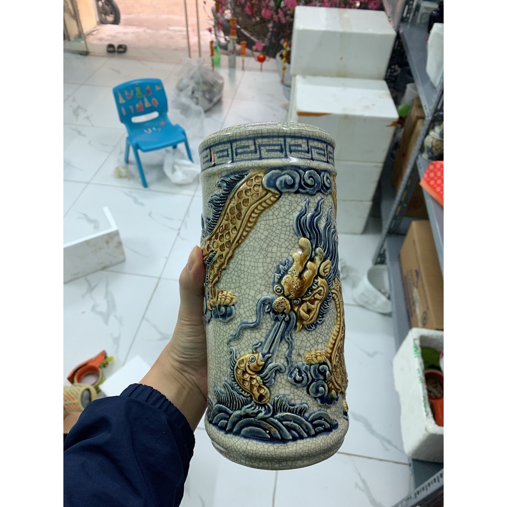 - Ống hương rạn nổi rồng hút lộc