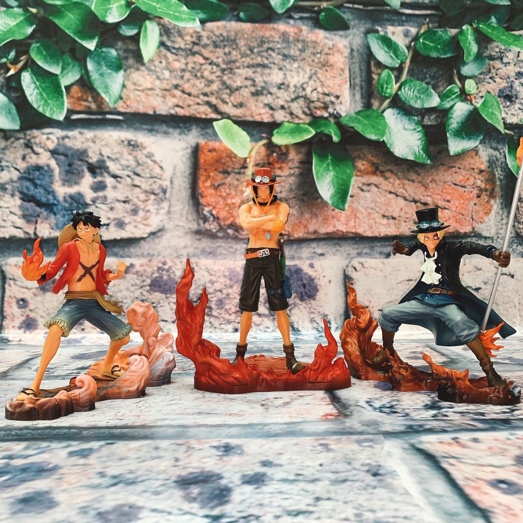 Mô hình bộ 3 One Piece LUFFY, ACE, SABO tại hình siêu ngầu cao 18cm