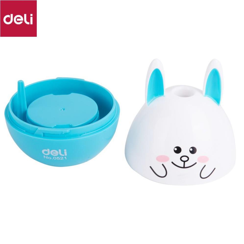 Gọt bút chì con lật đật Deli, hình thỏ, gấu ngộ nghĩnh dễ thương hồng, xanh dương - 1 cái - 521 / 522 [Deli]