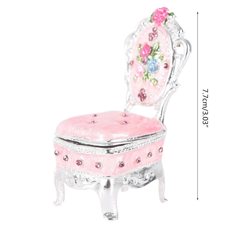 Flgo Hộp Đựng Trang Sức Tráng Men Sơn Màu Dùng Trang Trí