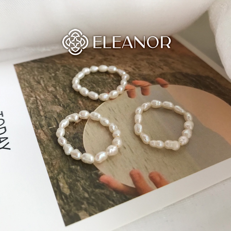Nhẫn Eleanor Accessories ngọc trai nhân tạo xinh xắn phụ kiện trang sức thời trang sành điệu