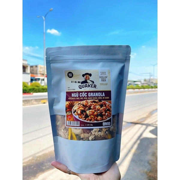 [SẴN] GRANOLA Loại Ngon 500G - Ngũ Cốc Granola Siêu Hạt &amp; Hoa Quả Sấy Dinh Dưỡng Ăn Kiêng Giảm Cân Thơm Ngon