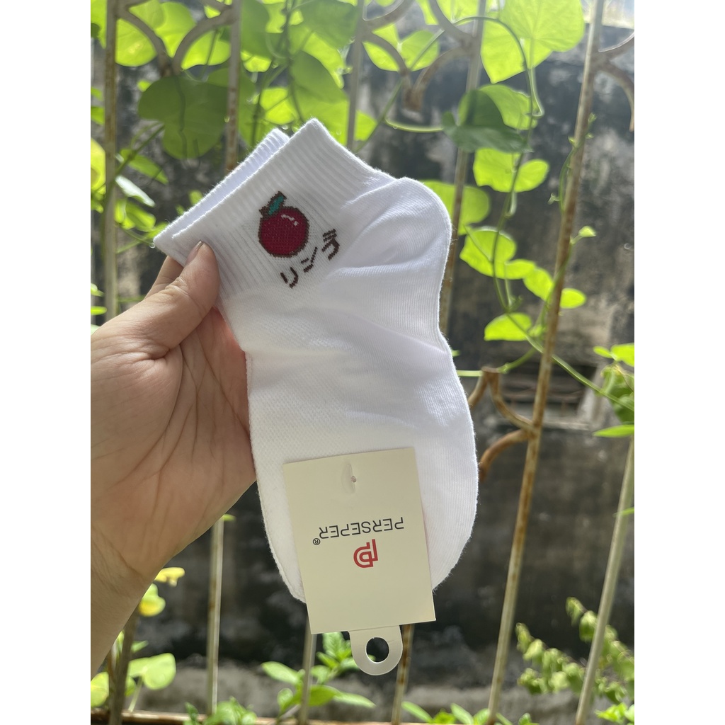 N91 Tất cổ ngắn hoạ tiết trái cây