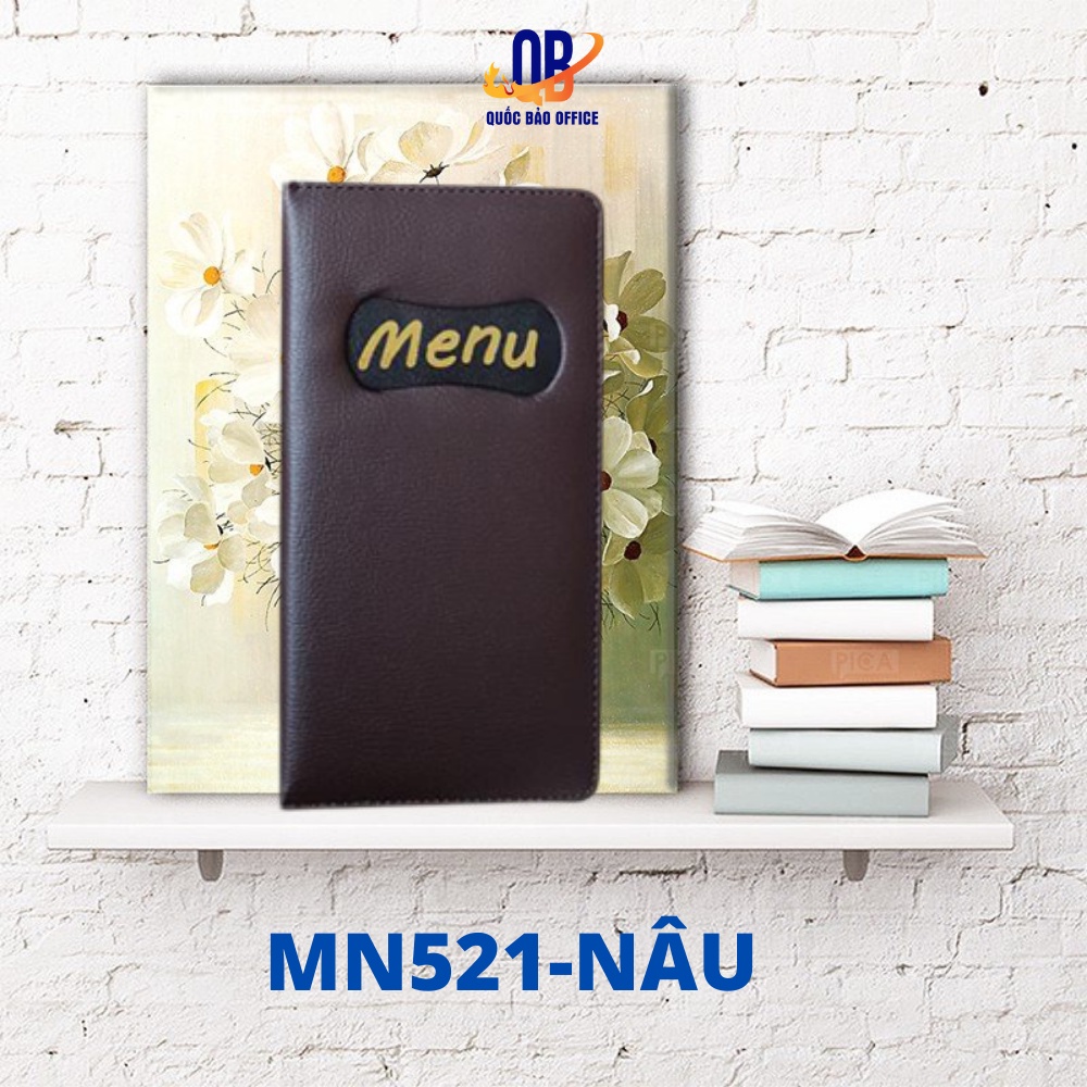 Quyển Menu Da Cao Cấp Minh Châu Có Khoét - 10 lá - 1 quyển