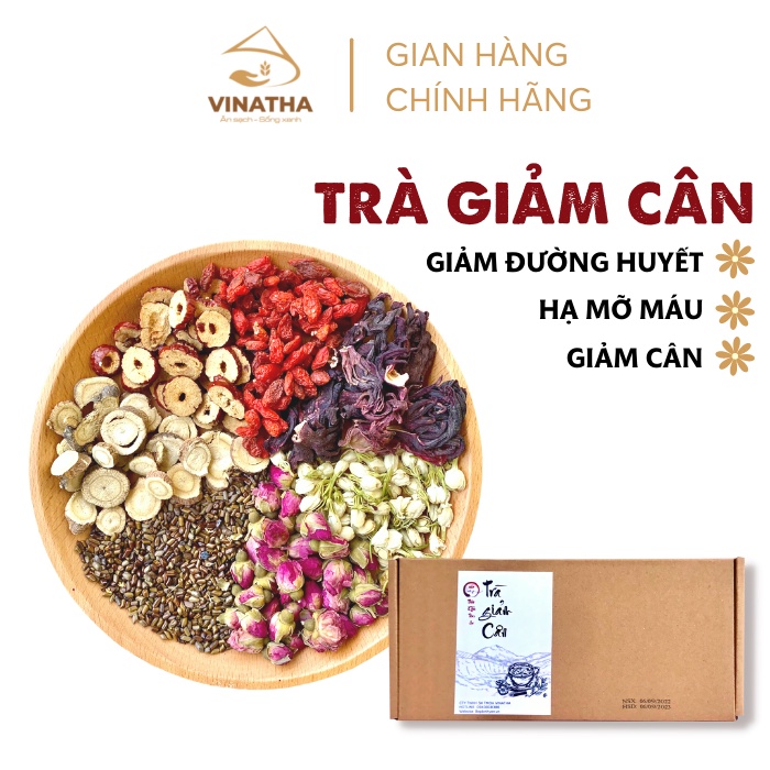 Trà Giảm Cân Bếp Bình Yên- Trà Hoa Thảo Mộc Giúp Tiêu Mỡ Giảm Cân Lành Mạnh - 150gram