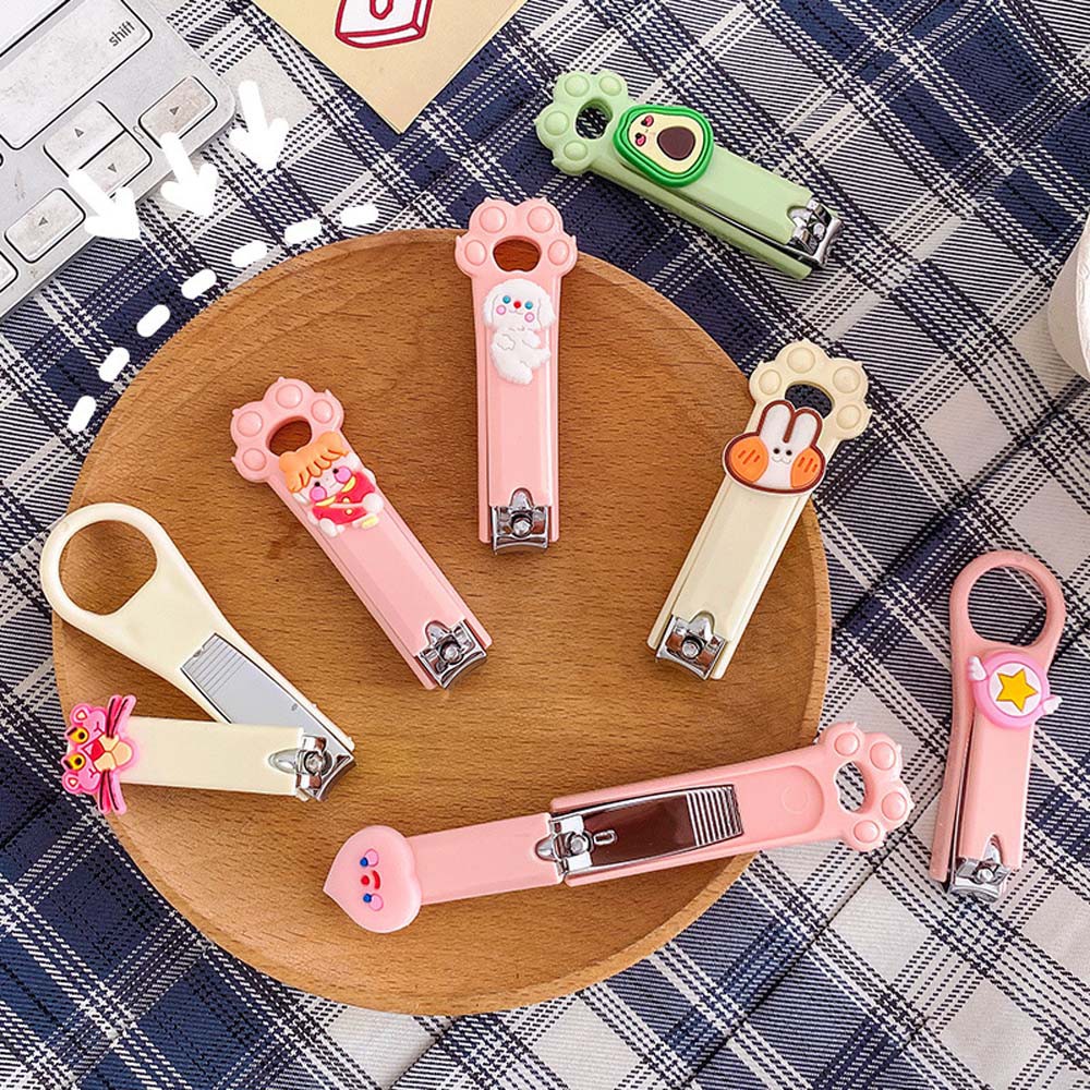 [Hàng mới về] Bấm móng tay bằng thép không gỉ họa tiết hoạt hình dễ thương