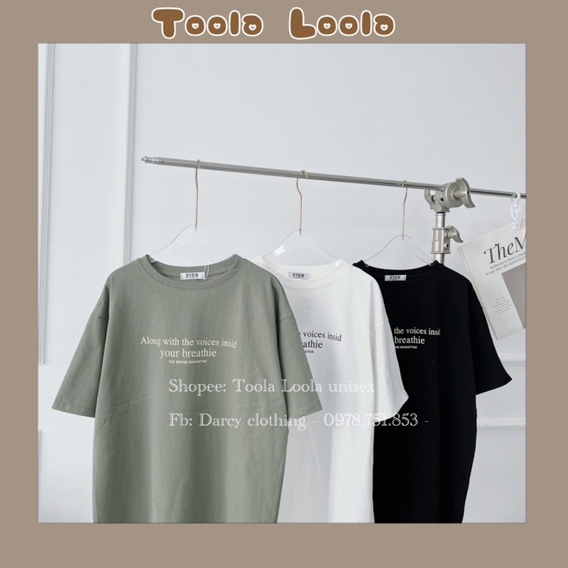 Áo thun oversize 3158 dày , Phông chữ nhỏ đơn giản, áo phông, áo thun nam nữ hình thật shop tự chụp
