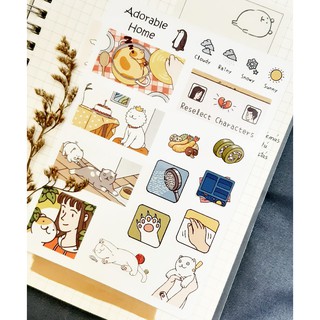 Tờ Bullet Journal/ Planner sticker trang trí: Adorable Home