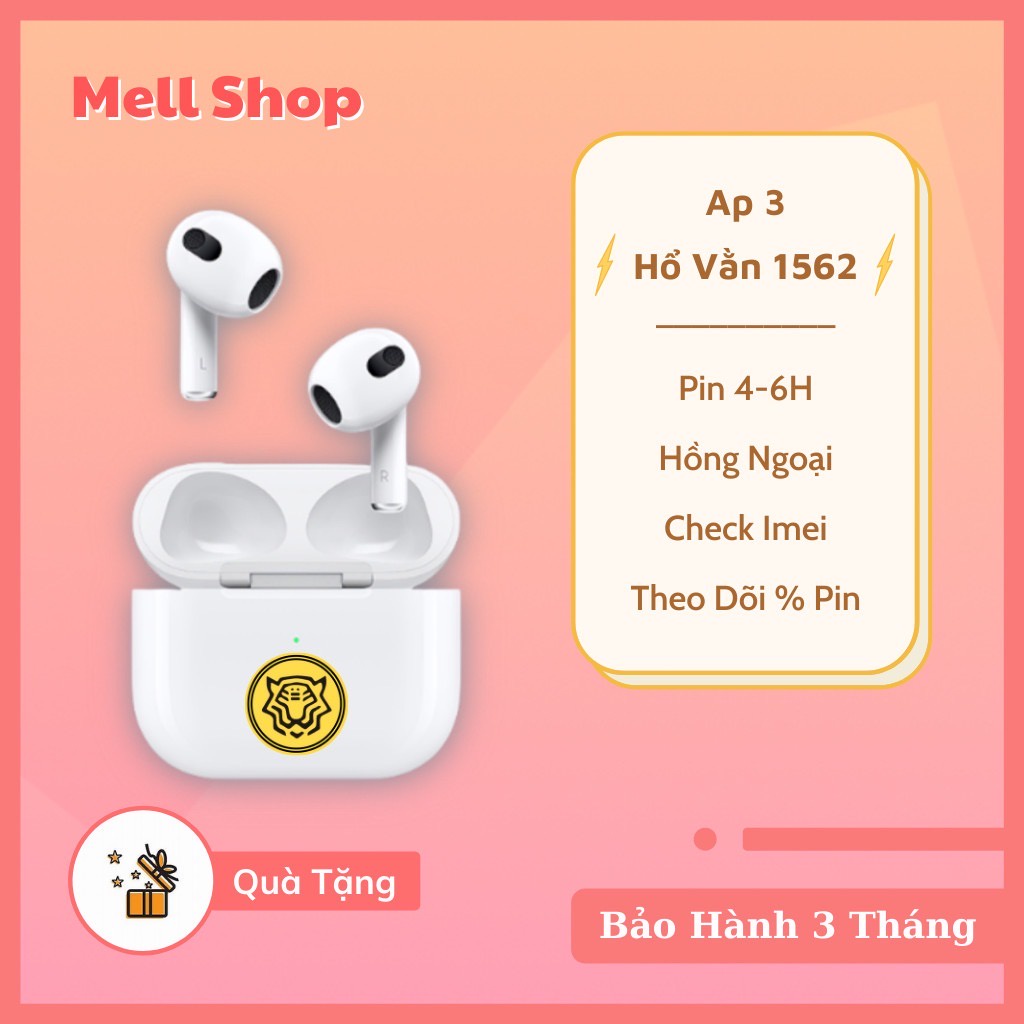 Tai Nghe Bluetooth TWS AP 3 Hổ Vằn 1562M Check Setting - Pin 8H • Mell Shop