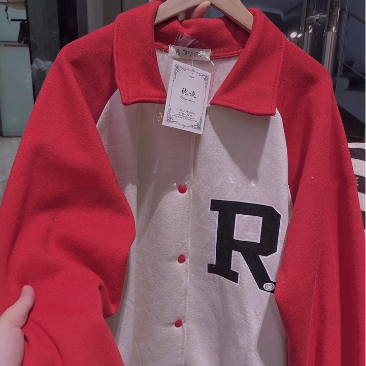 Áo Khoác Bomber Nam Nữ Áo Khoác Nỉ Ngoại Phối Tay Trắng Đỏ Unisex Form Rộng Hàng Hot Trend | BigBuy360 - bigbuy360.vn