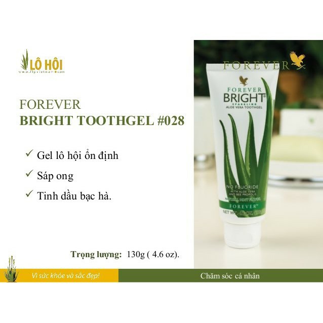 Kem đánh răng lô hội 028 Forever Bright Toothgel