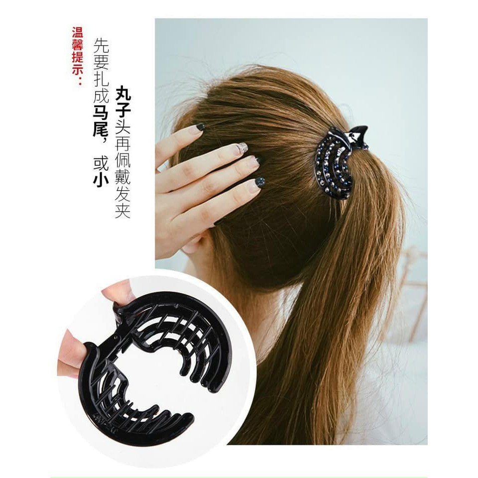 Combo 2 Kẹp Tóc Đính Đá, Búi Tóc Đính Đá Cho Nữ