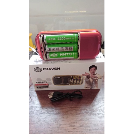 Máy Nghe Pháp CRAVEN-853+3pin+2 khe gắn Thẻ,Có Chọn Thẻ 1g đến 32gb.Radio đài FM
