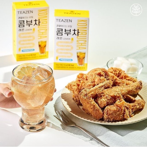 Trà Teazen kombucha Lemon vị chanh 30 gói Hàn Quốc