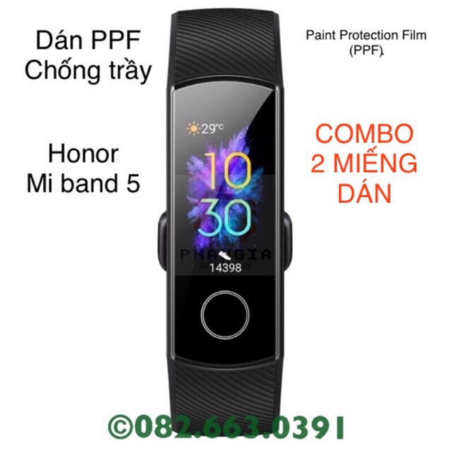 Dán màn hình cho Honor band 5 chống trầy xước, chất liệu PPF