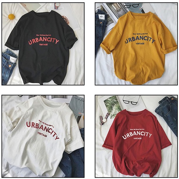 Áo phông nam nữ Urbancity hot trend BIGOMALL - Áo thun unisex ngắn tay Freesize 55kg