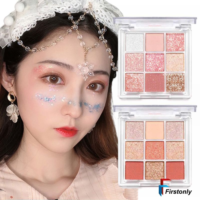 Bảng phấn mắt JADED 9 màu sắc hiệu ứng lì/ ánh ngọc trai lấp lánh
