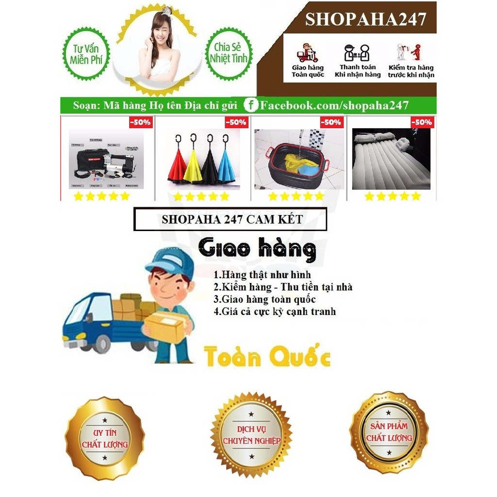 ô dù mở ngược miền quê sông nước 2 lớp tặng kèm túi đựng ô thương hiệu shopaha247 đường kính 105 cm