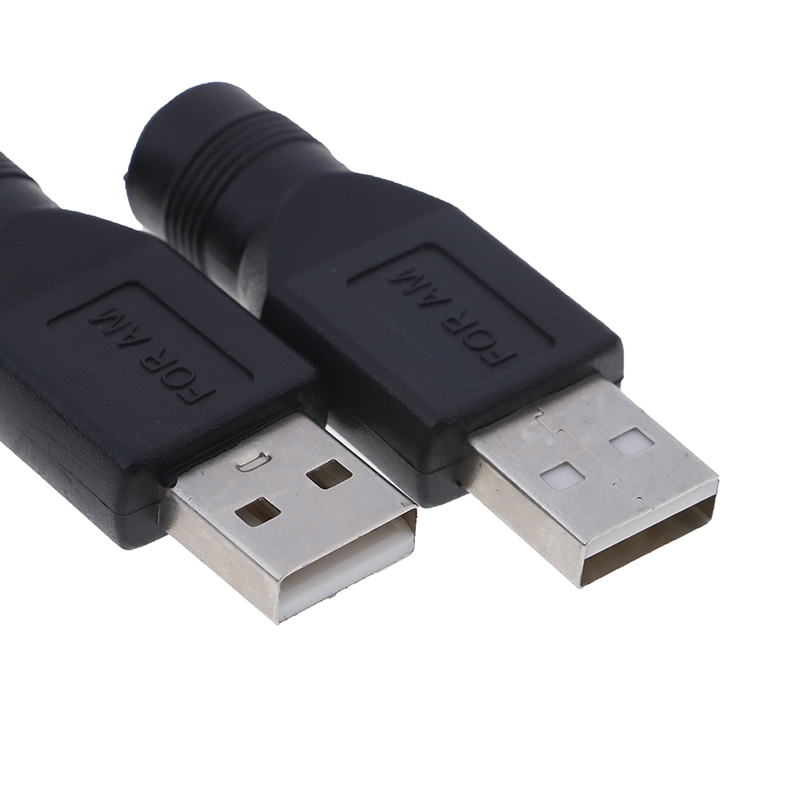 DC Bộ 2 Đầu Chuyển Đổi Usb Cái Sang 5.5mm X 2.1mm