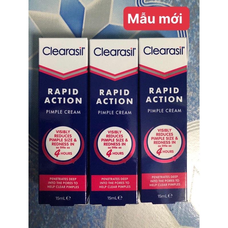 Kem hỗ trợ giảm mụn Clearasil Ultra Rapid Treatment Cream 15ml